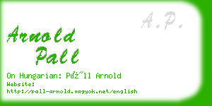 arnold pall business card